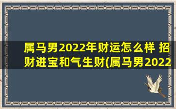 属马男2022年财运怎么样 招财进宝和气生财(属马男2022年财运大爆发，招财进宝气生财！)